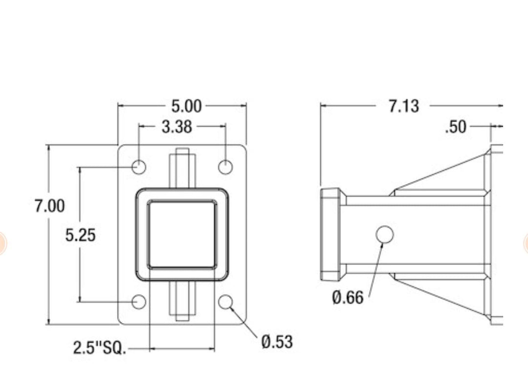 Bolt-On Receiver Tube for 2-1/2 Inch Receivers - Diamond Home USA