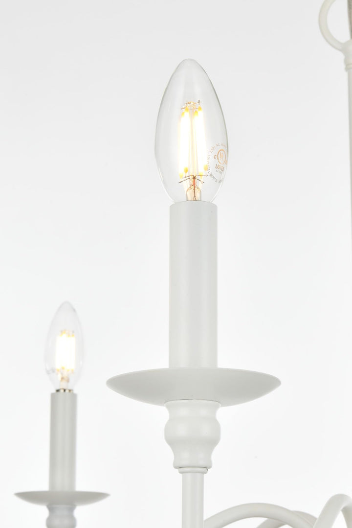 Elegant Furniture & Lighting Rohan Collection 6-Light Chandelier