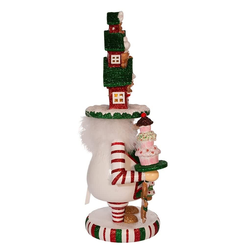 15-inch Hollywood Battery-Operated Led Gingerbread House Hat Nutcracker Multi