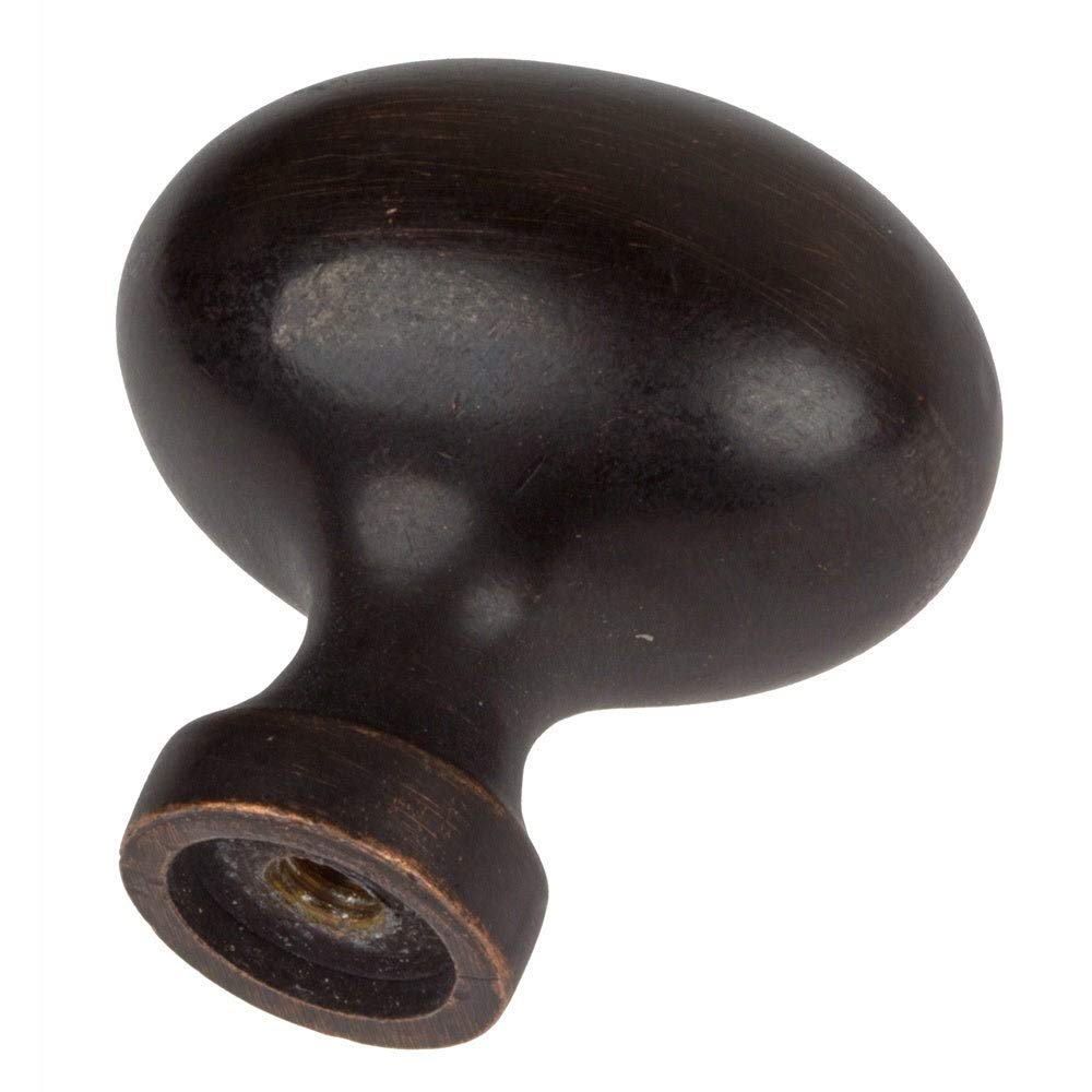 1.25-inch Oil Rubbed Bronze Classic Oval Egg Cabinet Knobs (Pack of 25) Metal - Diamond Home USA