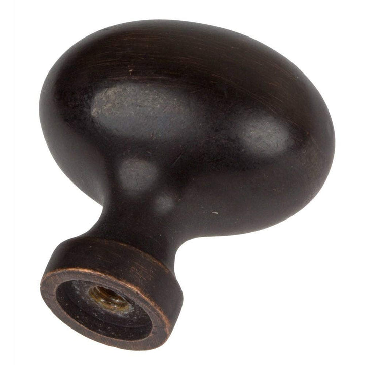 1.25-inch Oil Rubbed Bronze Classic Oval Egg Cabinet Knobs (Pack of 25) Metal - Diamond Home USA