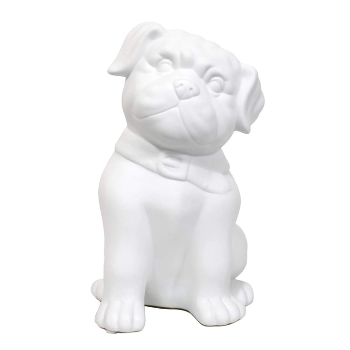 Porcelain Puppy Dog Shaped Table Lamp White Modern Contemporary Iron Plastic - Diamond Home USA