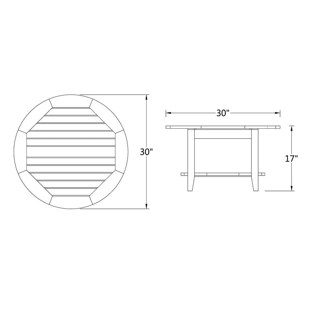 Cambridge Casual Como Solid Wood Sectional Coffee Table Natural Brown - Diamond Home USA