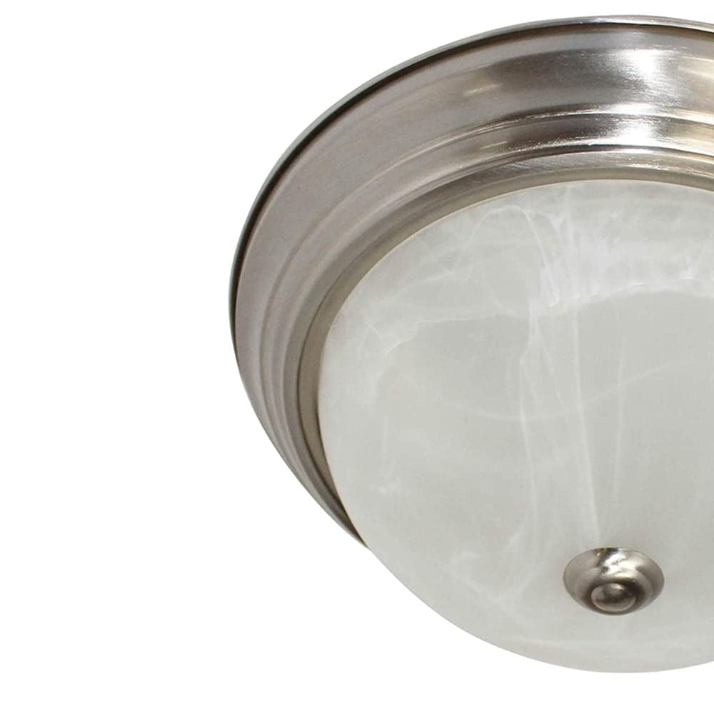 Led Flush Mount Ceiling Light 15" d X 5.75" h Brushed Nickel Modern Contemporary - Diamond Home USA