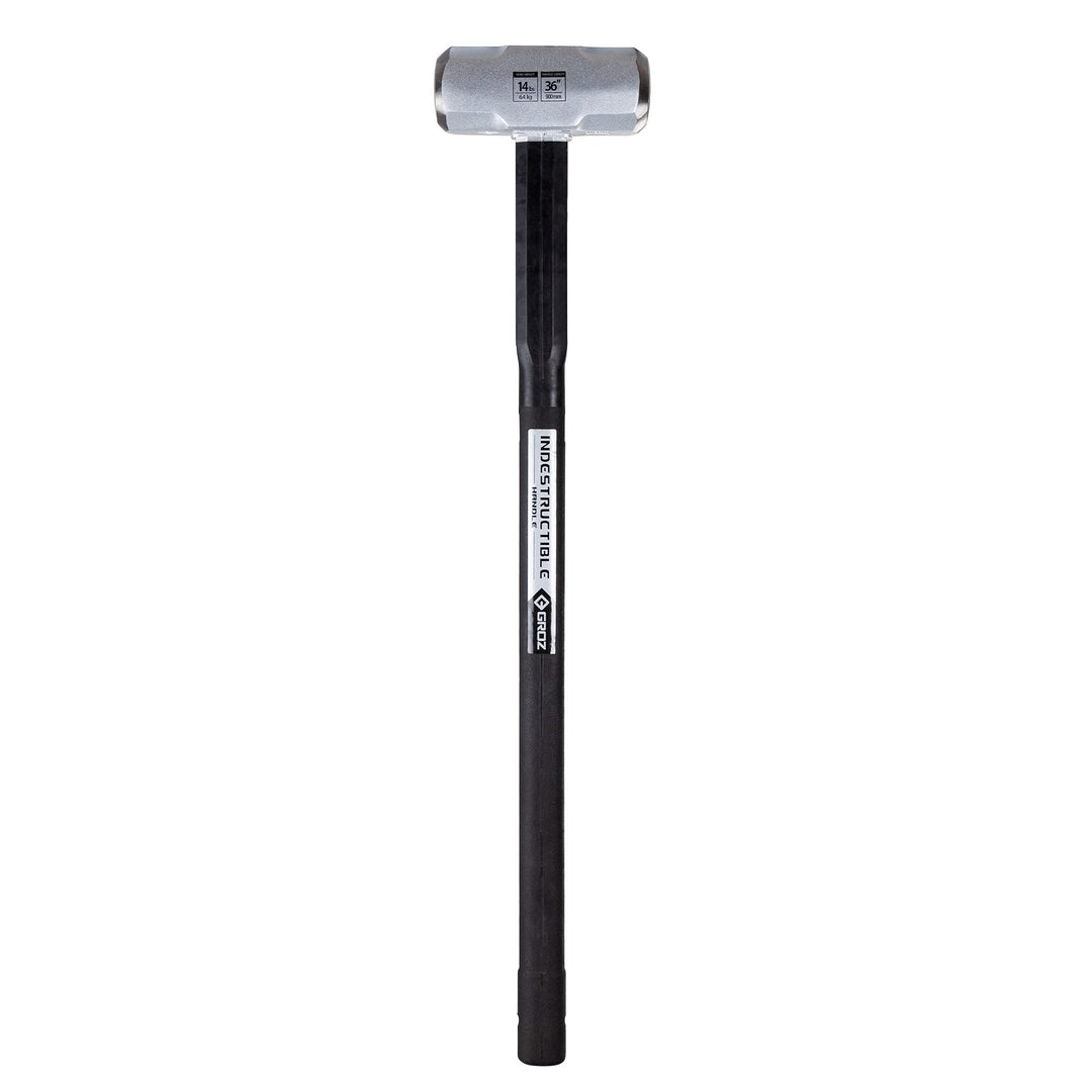 Groz 34565 36" Indestructible Sledge Hammer 14 lb Soft 30 HRC - Diamond Home USA