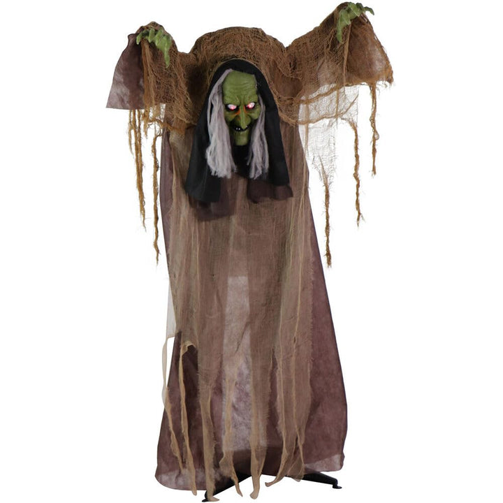 Haunted Hill Farm Talking Hunchback Witch Halloween Animatronic with Movement