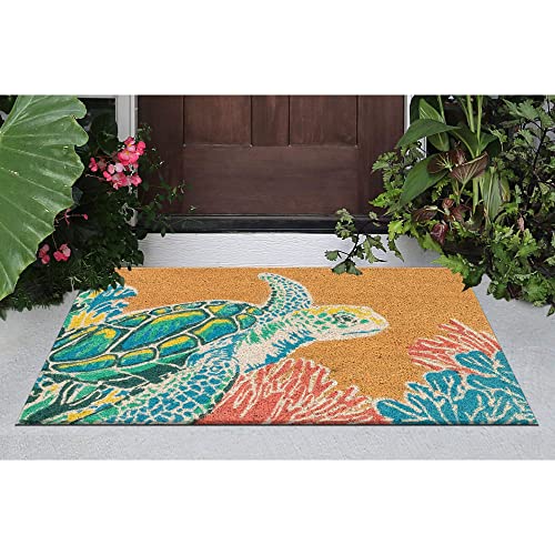 Liora Manne atura Doormat on-Slip atural Fiber Outdoor Mat-Animal Seaturtle - Diamond Home USA