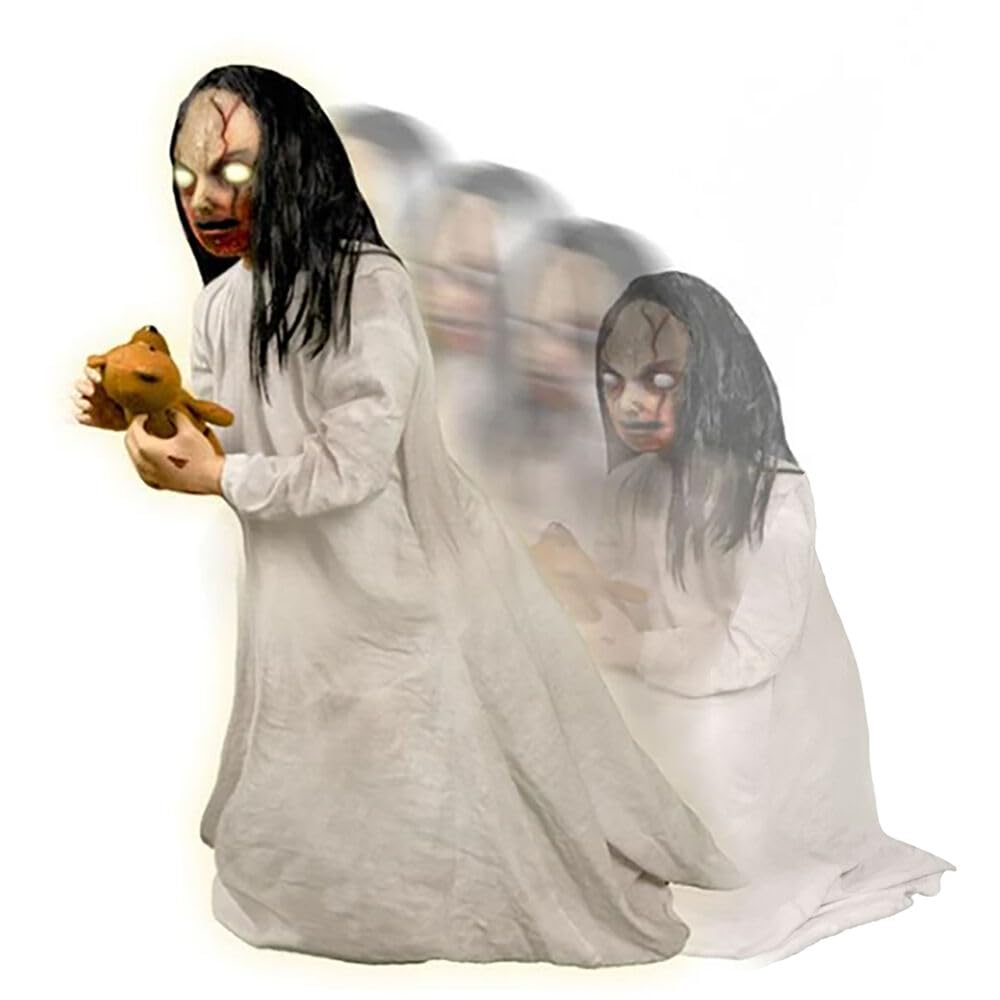 Haunted Hill Farm Motion-Activated Lunging Lily The Demonic Zombie Girl by Tekky - Diamond Home USA