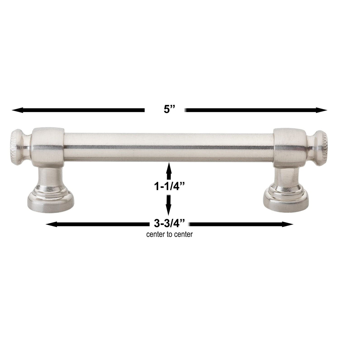 GlideRite Hardware 4361-96-SN-10 3.75 inch CC Modern Solid Steel Euro Cabinet - Diamond Home USA