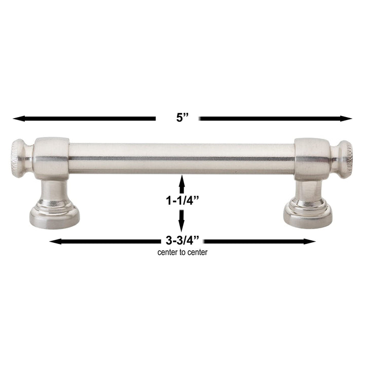 GlideRite Hardware 4361-96-SN-10 3.75 inch CC Modern Solid Steel Euro Cabinet - Diamond Home USA