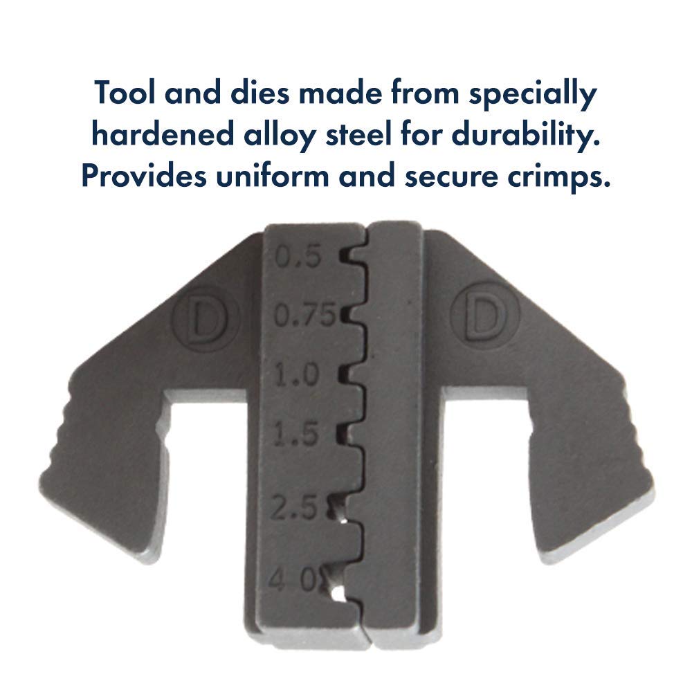 Aven 10178 12-22 AWG Crimping Tool for Wire Ferrules - Diamond Home USA