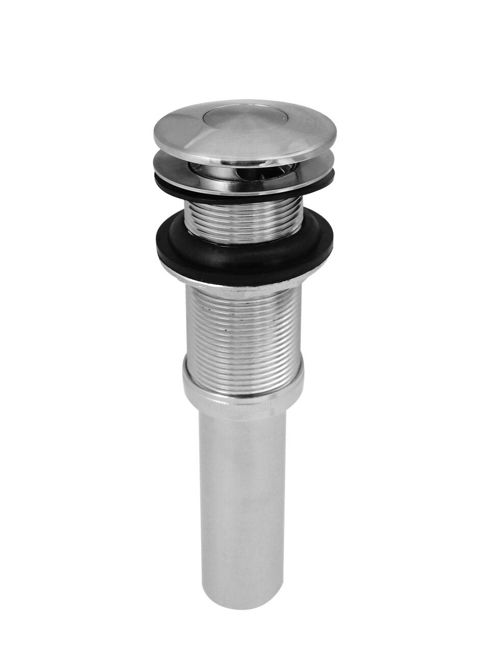 Keeney K820-76 Universal Push Button Bathroom Sink Drain Without Overflow - Polished Chrome
