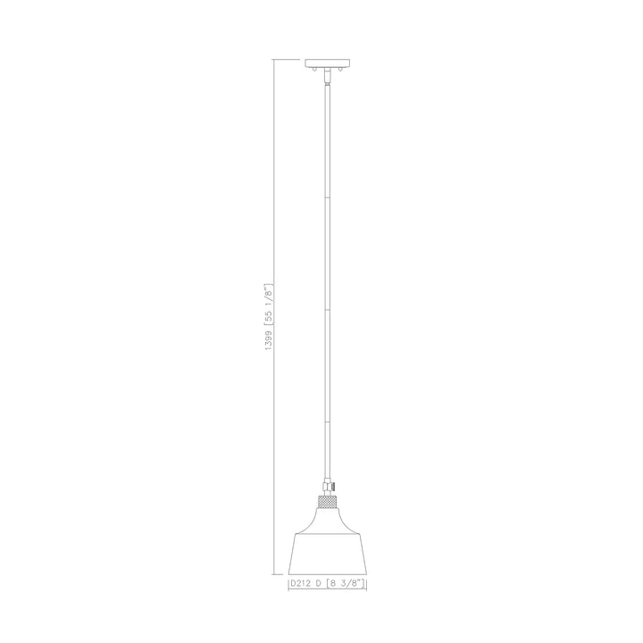 1 Light in Black W/Antique Brass with Grey Green Metal Shade W:8.35*h:55.08 - Diamond Home USA