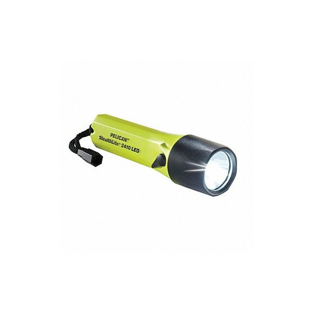 High Visibility Yellow LED Handheld Flashlight Alkaline AA 183lm