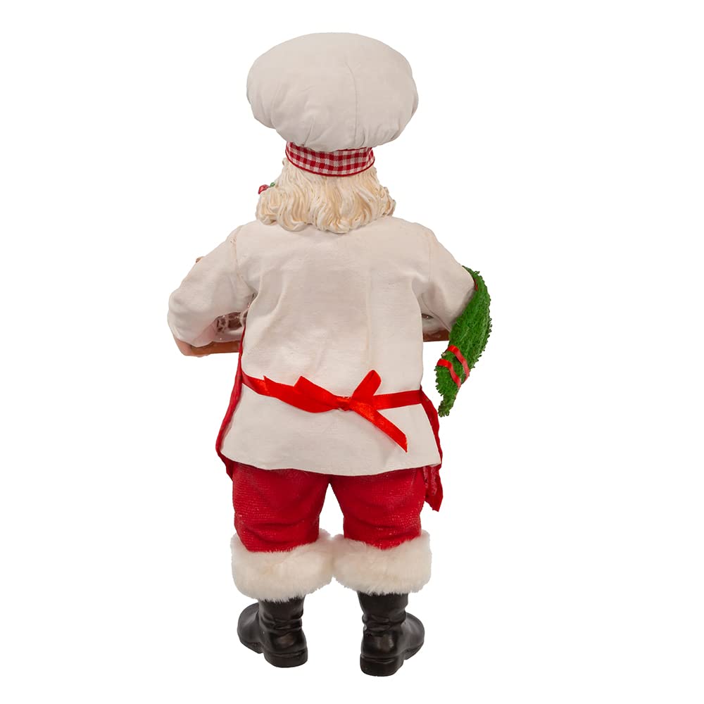 Kurt Adler 11-Inch Fabriché Santa with Gingerbread Train - Diamond Home USA