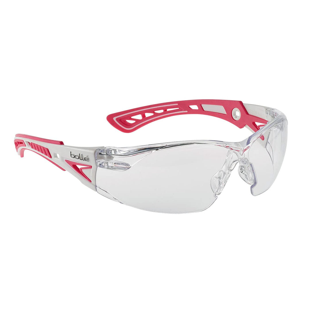 Bolle Bollé Safety 40254 Rush+ Small Safety Glasses Platinum® Pink & White Frame