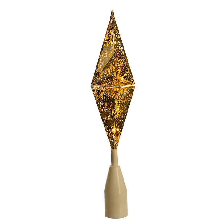 Kurt Adler UL 10-Light Gold Bethlehem Star Treetop Golden - Diamond Home USA