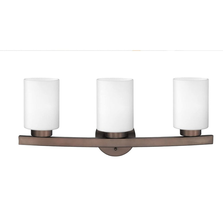Favorite 3-light Bronze Bath Vanity with Frosted Glass Shades Brown Modern - Diamond Home USA