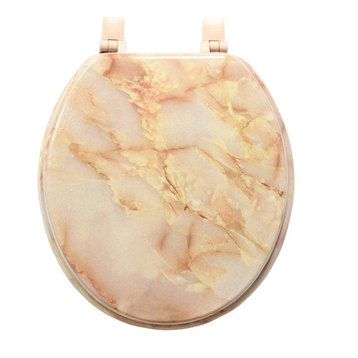 Pink Marblized Ed Wood Toilet Seat Marble Includes Hardware