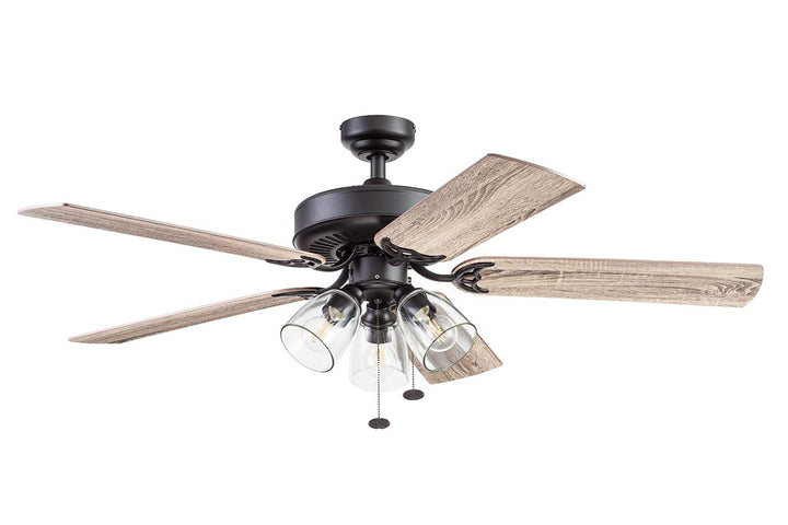 Prominence Home Saybrook 52 inch Indoor Farmhouse LED Ceiling Fan with Light Espresso Bronze - Diamond Home USA