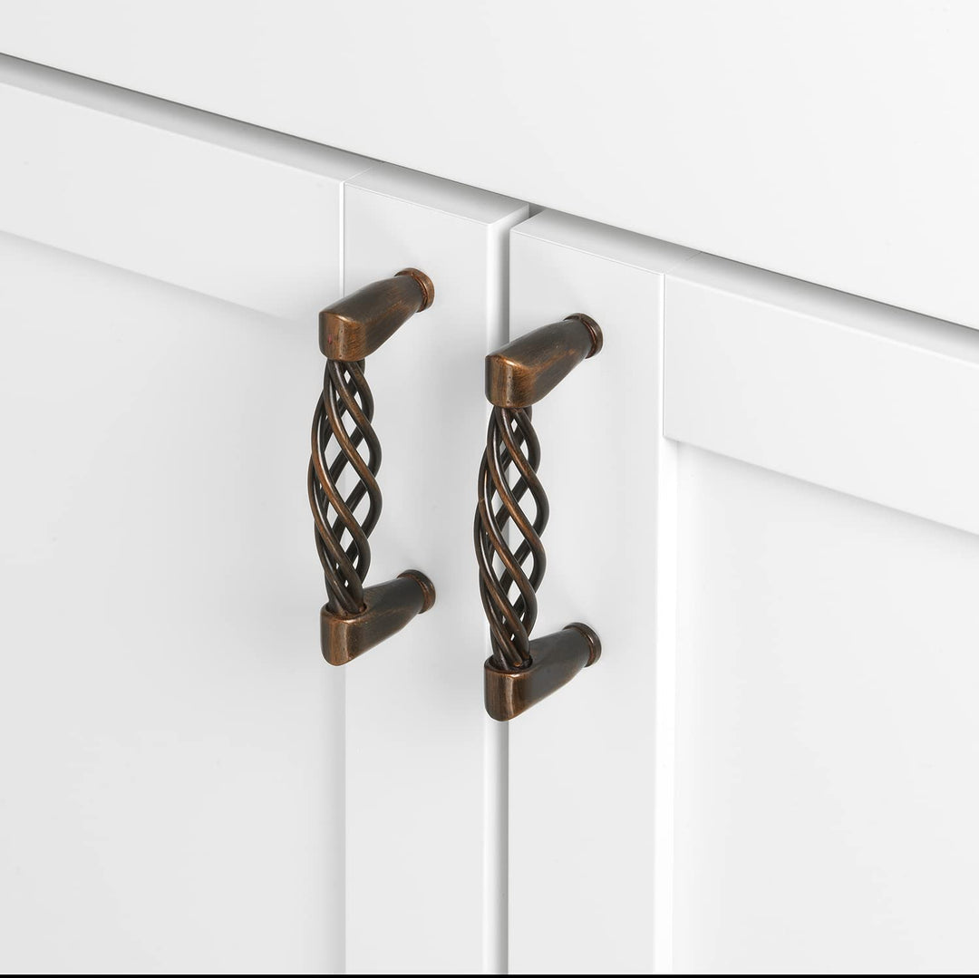 GlideRite Hardware 3011-ORB-25 3.75 inch CC Birdcage Cabinet Pull 25 Pack Oil - Diamond Home USA
