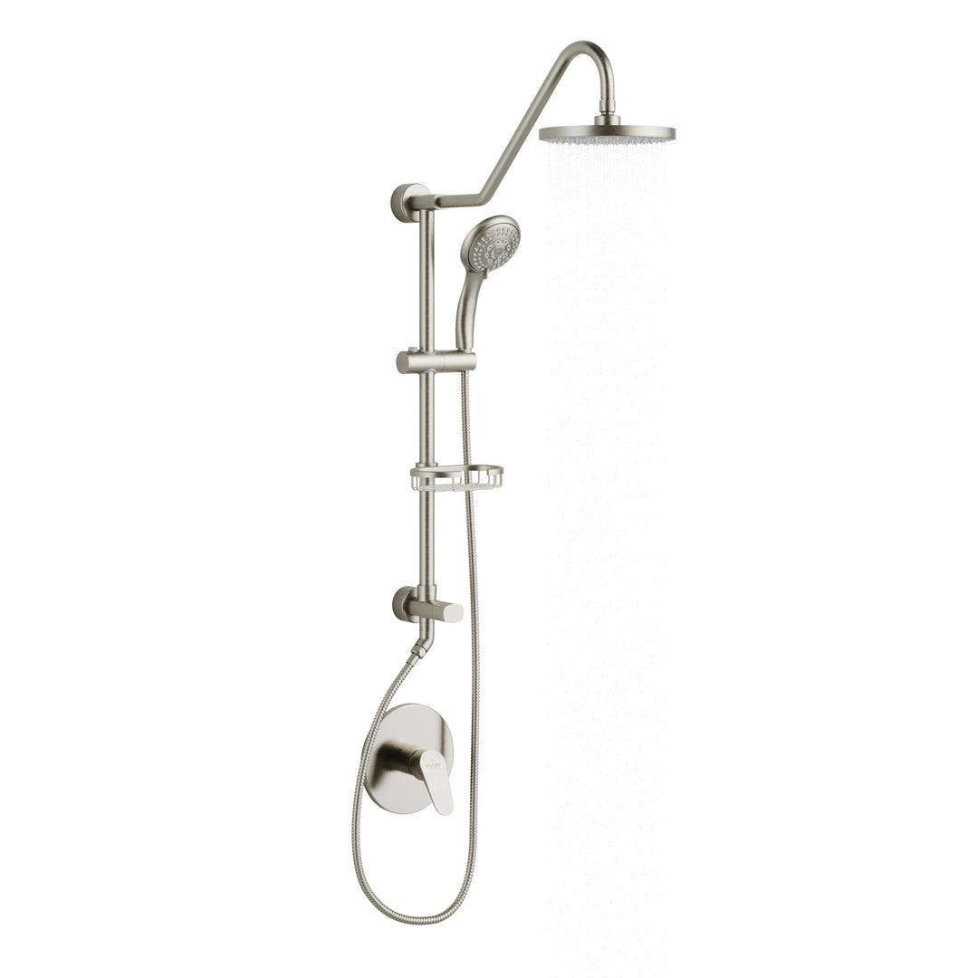 PULSE ShowerSpas 1011-III-BN Kauai III Shower System with 8" Rain Showerhead Brushed nickel - Diamond Home USA