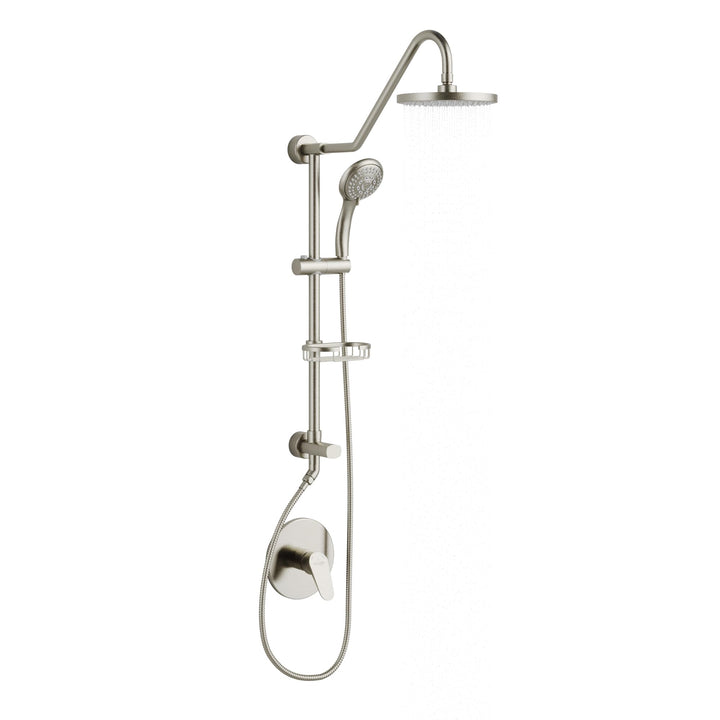 PULSE ShowerSpas 1011-III-BN Kauai III Shower System with 8" Rain Showerhead Brushed nickel - Diamond Home USA