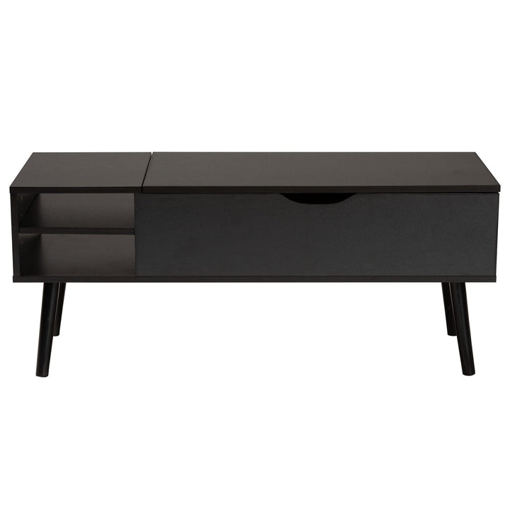 Modern Two-Tone Black and Brown Finished Wood Coffee Table with Lift-top Storage - Diamond Home USA