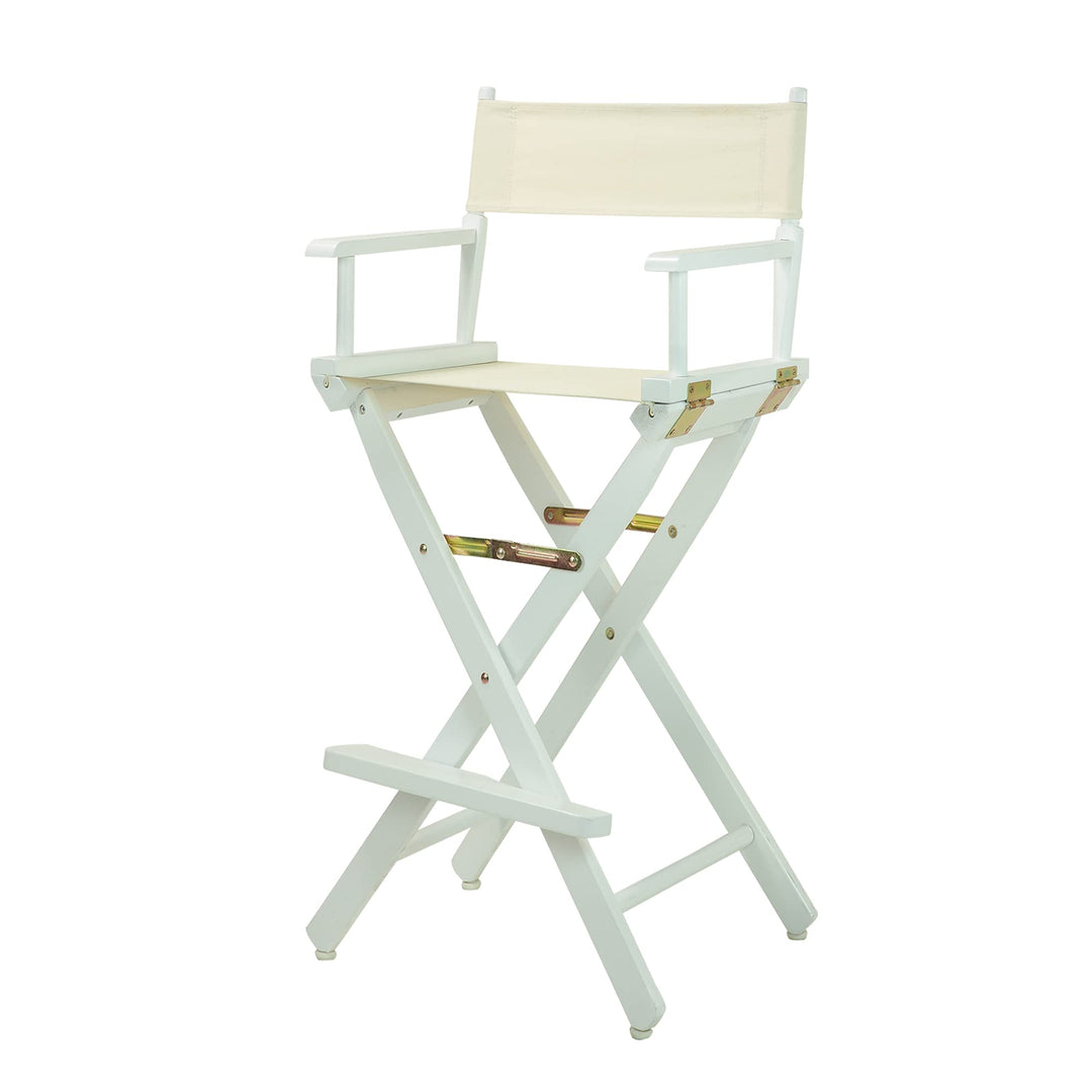 Casual Home 30" Bar Height Directors-Chairs White Frame/Natural/Wheat Canvas