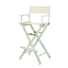Casual Home 30" Bar Height Directors-Chairs White Frame/Natural/Wheat Canvas