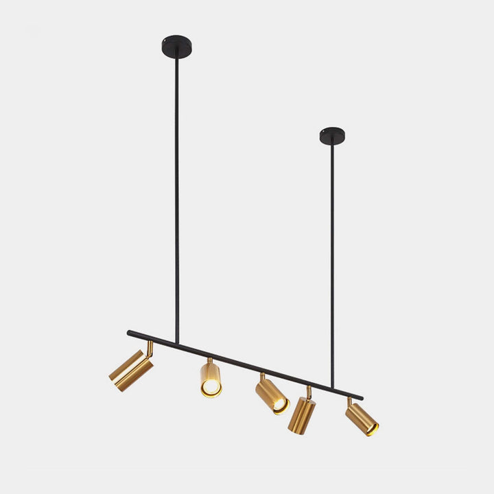 5-light Metal Linear Kitchen Island Chandeliers Gold Modern Contemporary - Diamond Home USA
