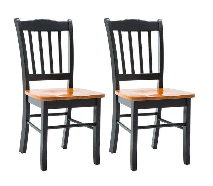 Boraam Shaker Chair Black/Oak Set of 2