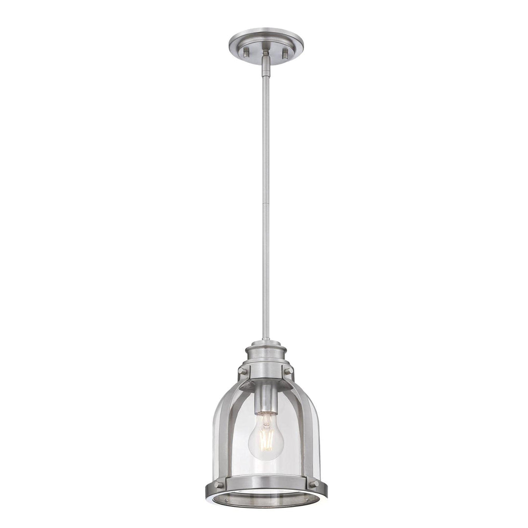 Westinghouse 6117800 Cindy Vintage-Style One-Light Indoor Mini Pendant Light Brushed Nickel - Diamond Home USA