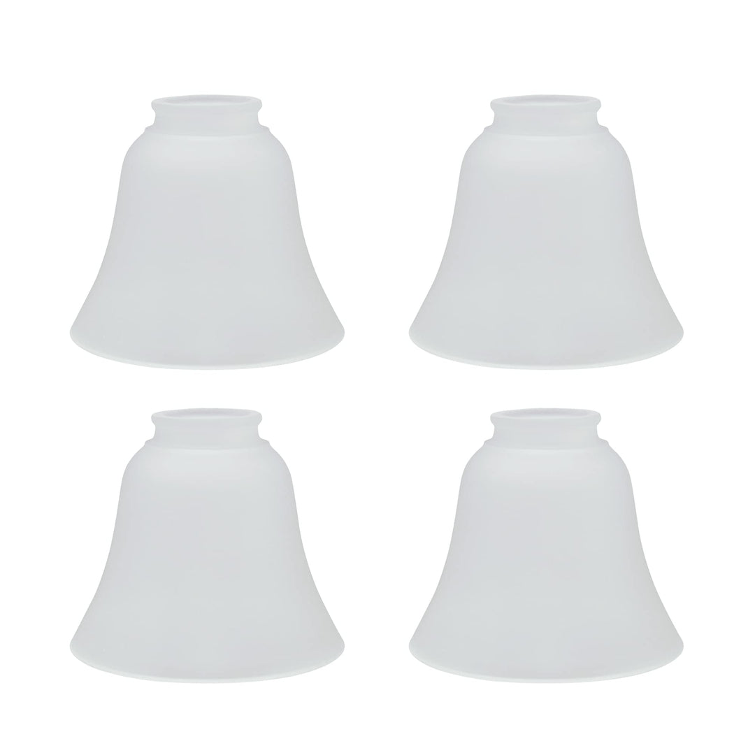 Aspen Creative 23026-4 Transitional Frosted Bell Shape Ceiling Fan Glass