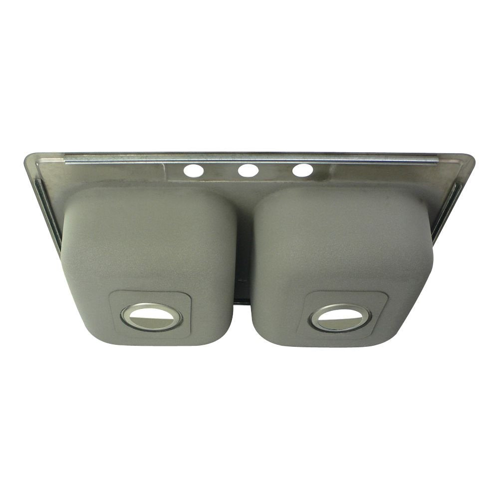 Transolid STDE33227-1 Select 1-Hole Drop-in 50/50 Double Bowl 20-Gauge Stainless - Diamond Home USA