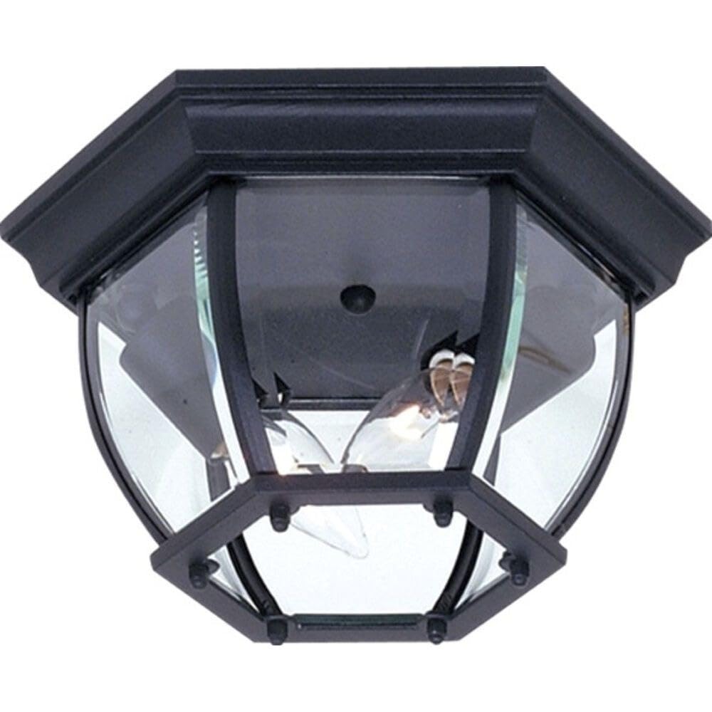 Artcraft Lighting Classico Outdoor Hexagonal Ceiling Mount Black - Diamond Home USA