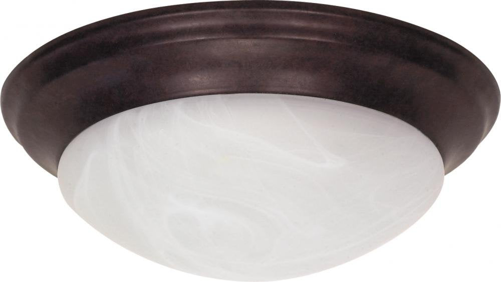 NUVO 60/281 Two Light Flush Mount Bronze/Dark White/Brown