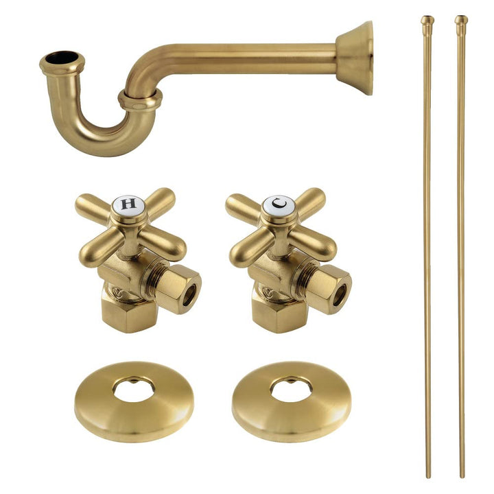 Kingston Brass KPK107P Trimscape Plumbing Supply Kit Combo Brushed Brass