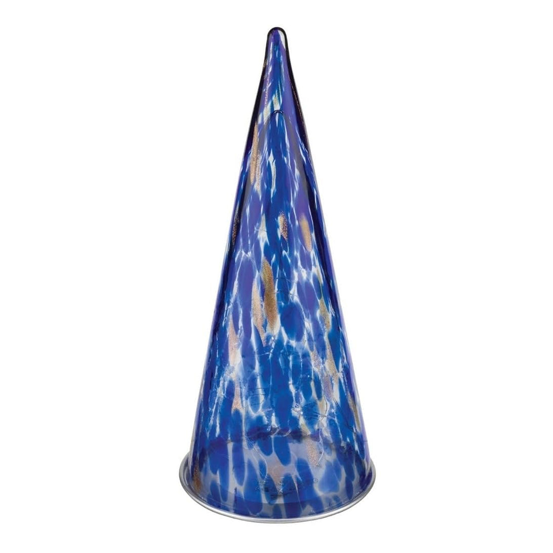 Angel Led 13" Indigo Blue Glass Handmade - Diamond Home USA