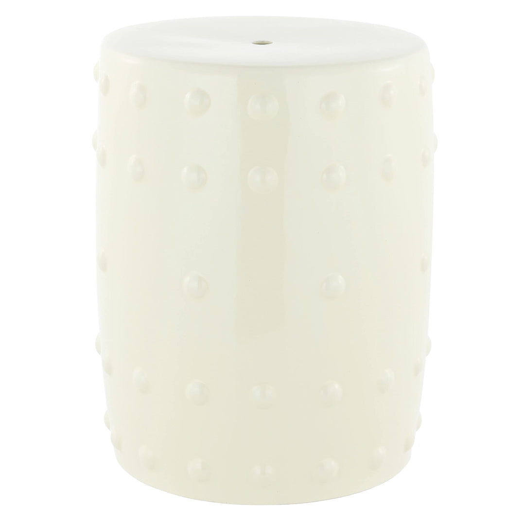 Indoor/Outdoor Garden Stool Grey Modern Contemporary Ceramic Glossy - Diamond Home USA