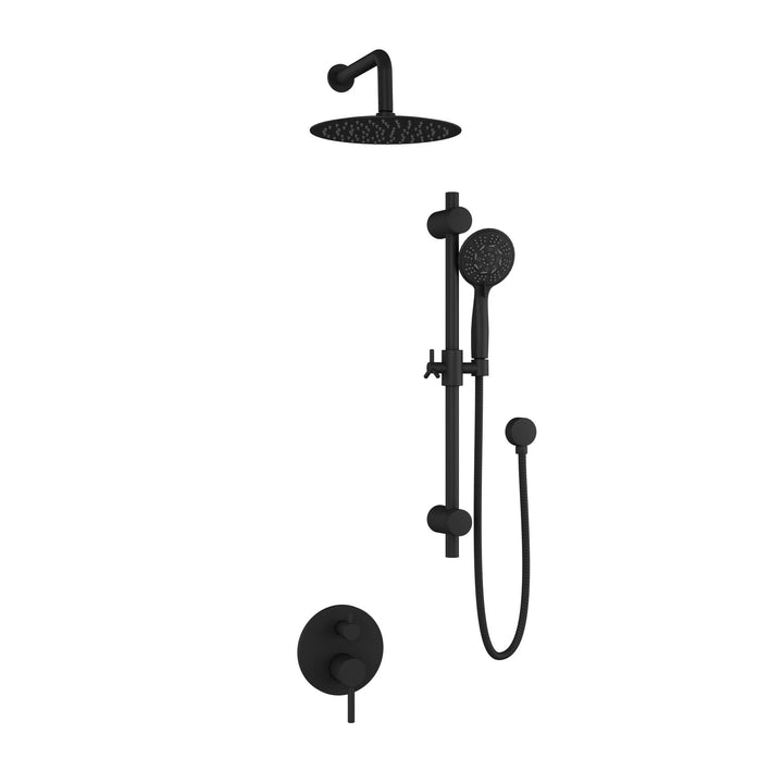 PULSE ShowerSpas 3006-MB Matte Black Combo Shower System 2.5 GPM