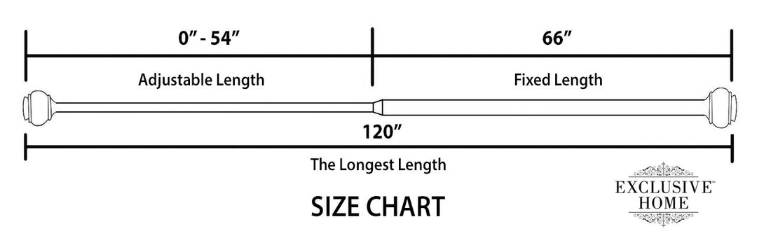 Exclusive Home Curtains ER1026-01 66120 Crystal Ball Double Curtain Rod and - Diamond Home USA