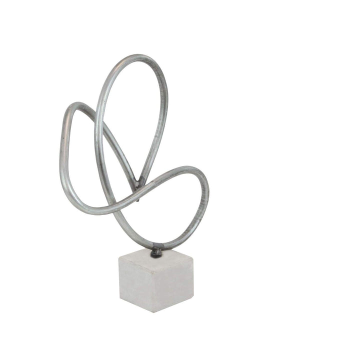 Metal Cement Sculpture Grey Iron - Diamond Home USA