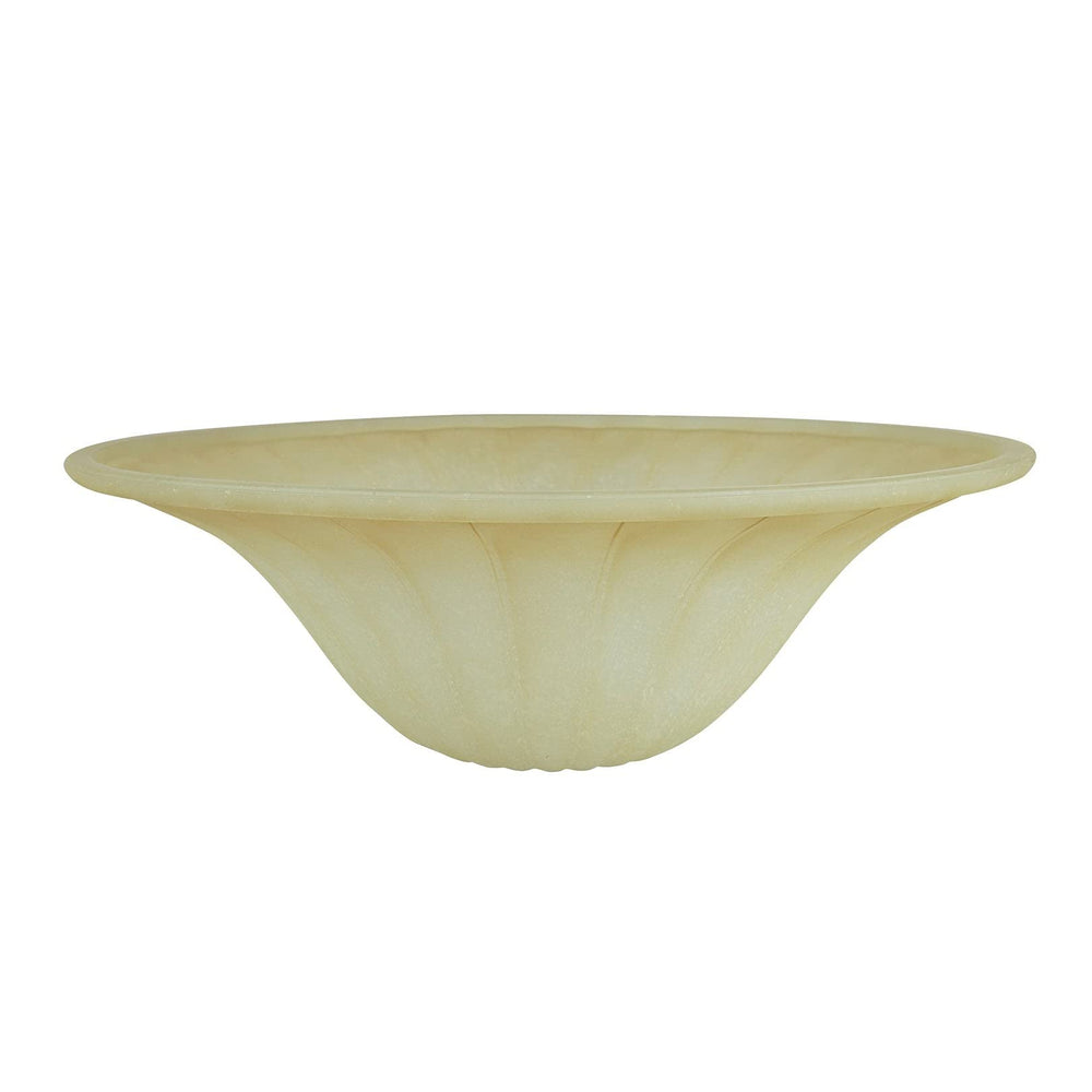 Amber Replacement Glass Shade 6" High X 18" Diameter Yellow Transitional - Diamond Home USA
