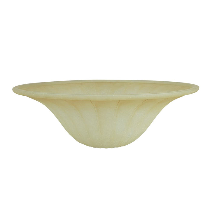 Amber Replacement Glass Shade 6" High X 18" Diameter Yellow Transitional - Diamond Home USA