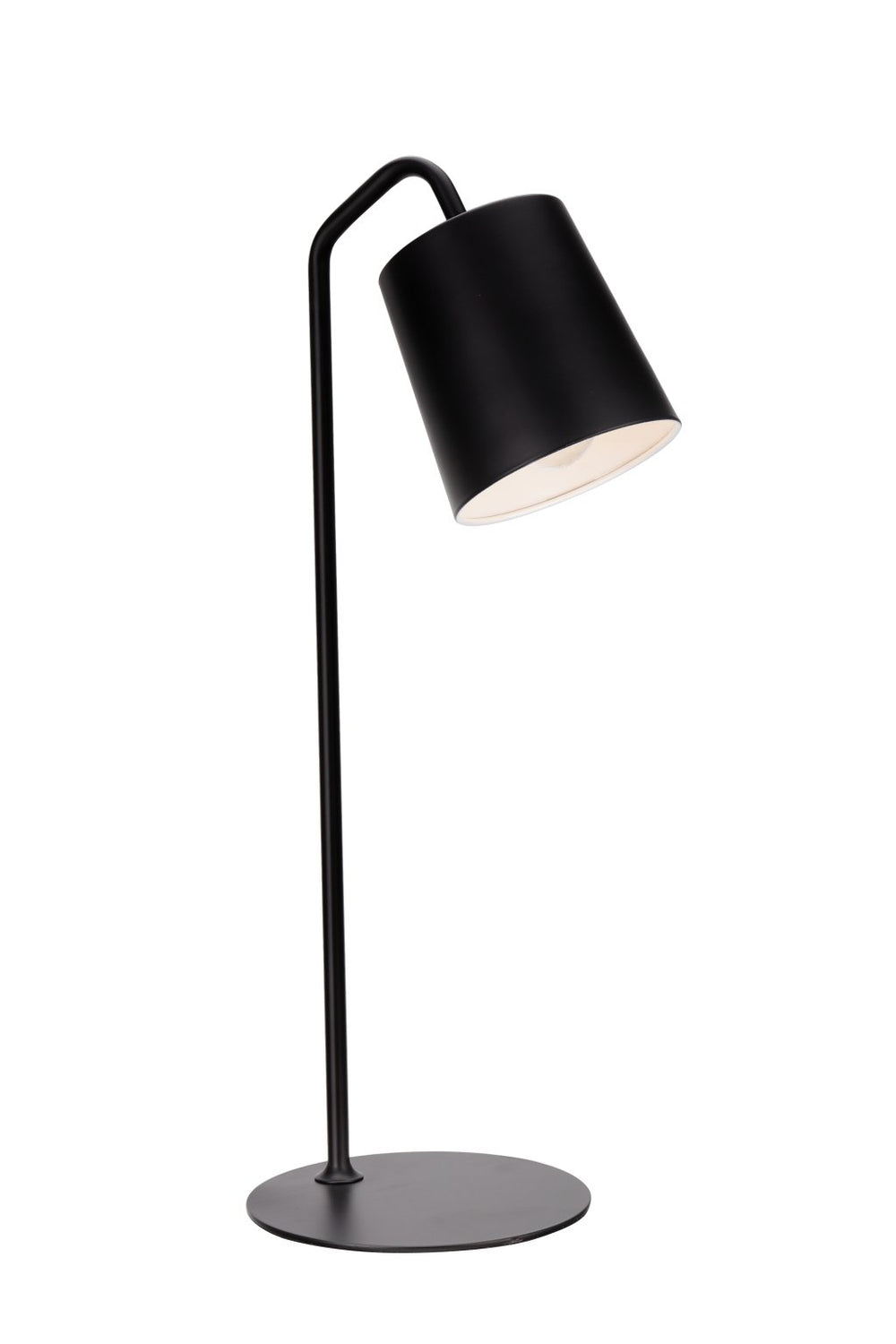 Aspen Creative Matte Black 40100-2 23" High Modern Desk Finish with Metal Lamp - Diamond Home USA