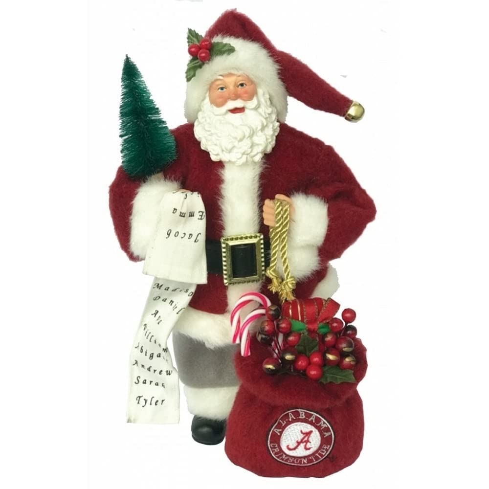 Santa's Workshop 12" Alabama Santa 12x5x6 Red Resin