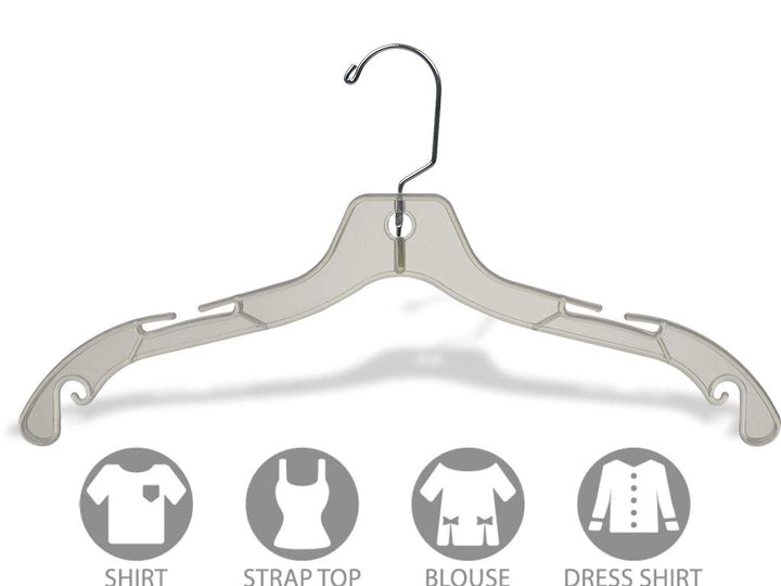 Stury Clear Plastic Top Hanger Box of 100 Durable Space Saving Hangers w/ 360 - Diamond Home USA