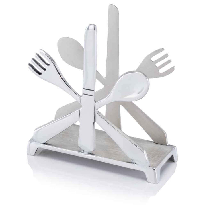 2" X 5.5" Cutlery Napkin Holder 5.5 2 Silver Modern Contemporary Stainless Steel