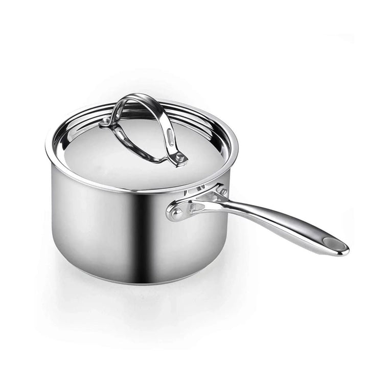 Classic 10-Piece Stainless Steel Cookware Set Silver - Diamond Home USA